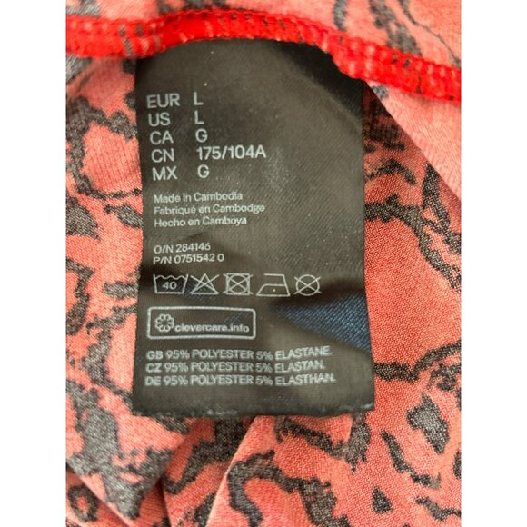 Divided Women's Red Black Animal Print Dress Size Large Spaghetti Strap Y2K - Picture 5 of 5